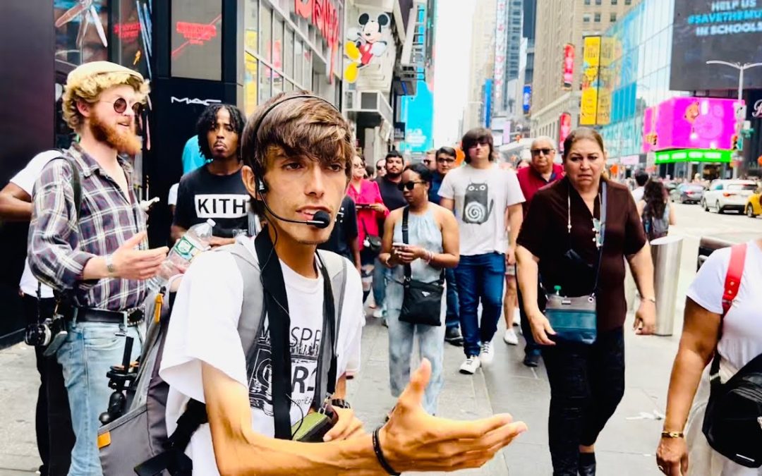 The most eloquent, well spoken street preacher I’ve ever heard! | Preaching Times Square, NYC